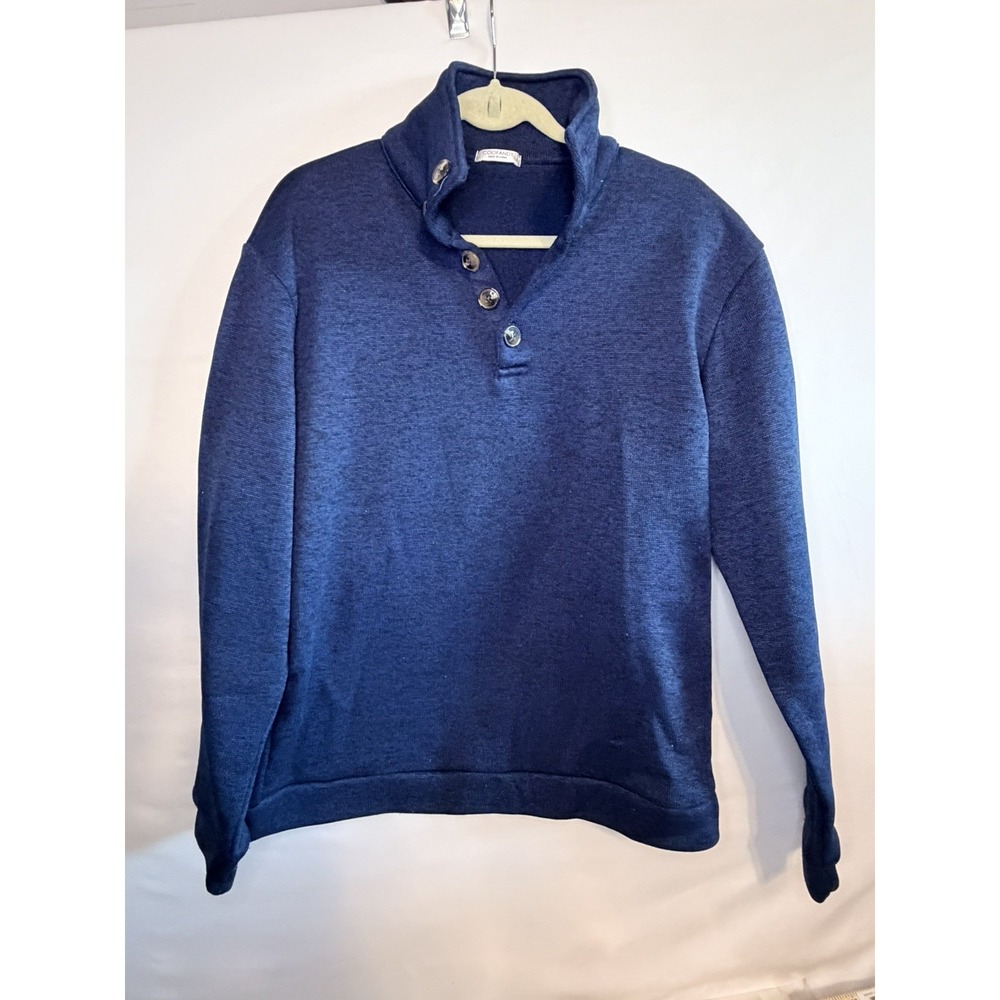 Coofandy Men's Size Large Blue Button Up Sweater/Sweatshirt